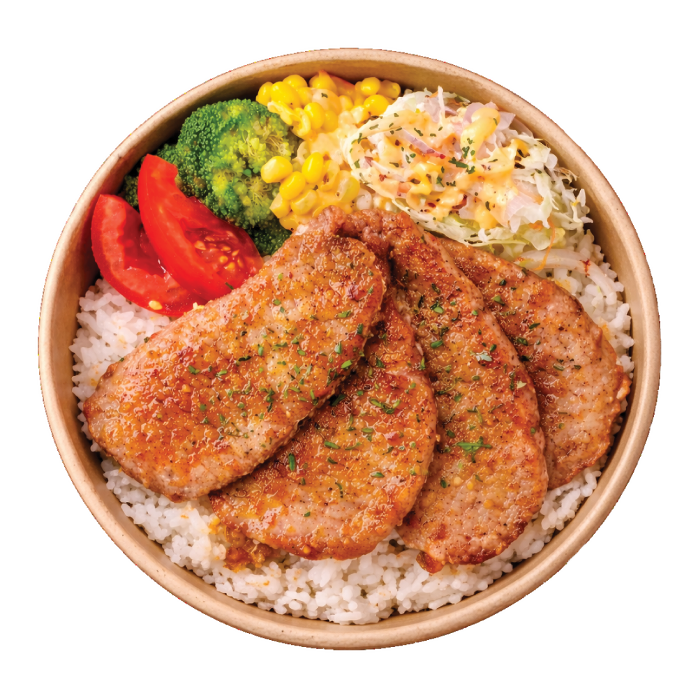 薑汁豬排盒飯 ginger pork chop rice box